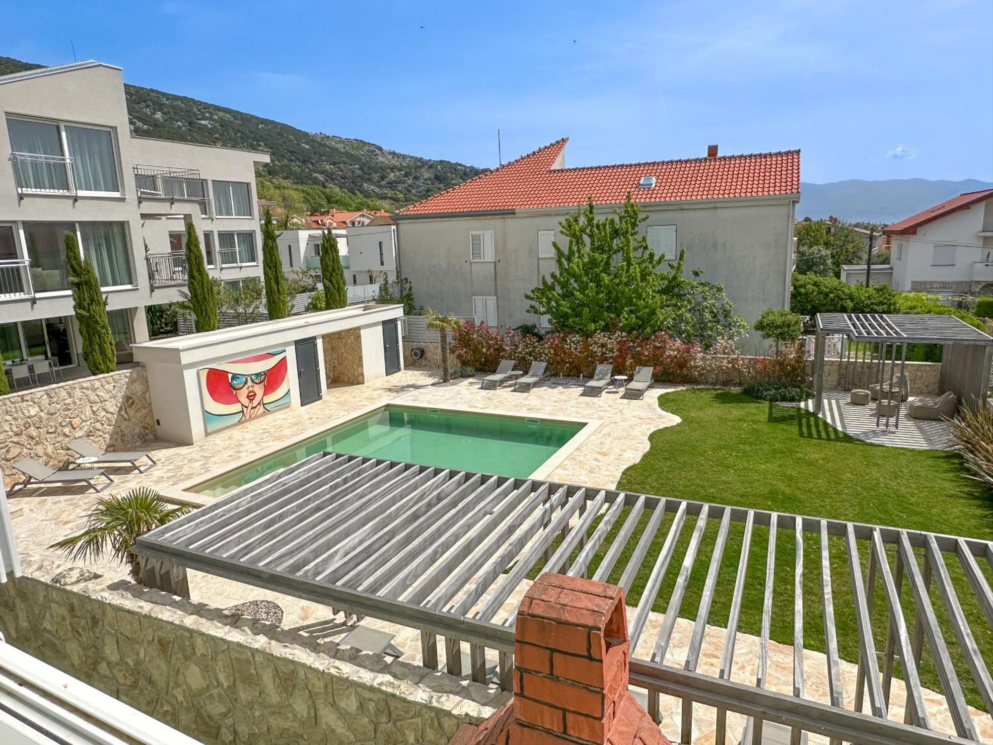 Apartment Baska Mit Poolarea - Krk, Kroatien Exterior photo